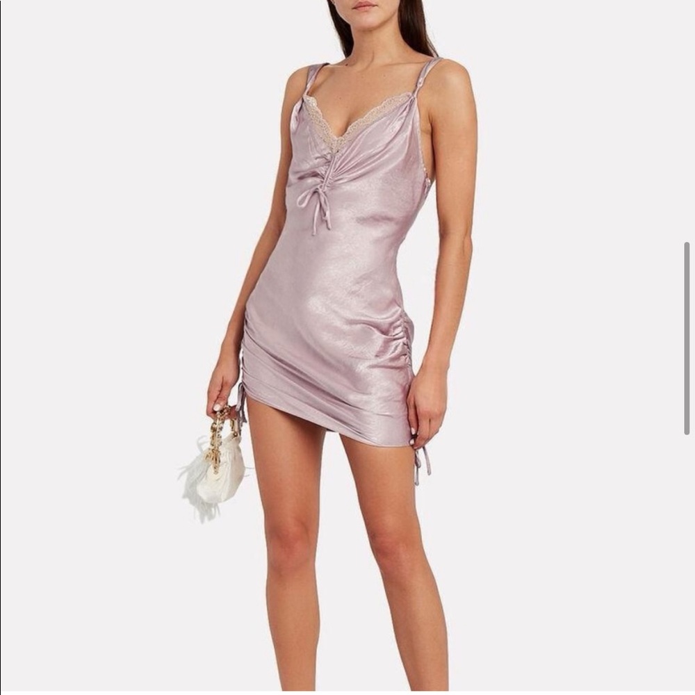 Jonathan Simkhai Lavender Satin Mini Dress